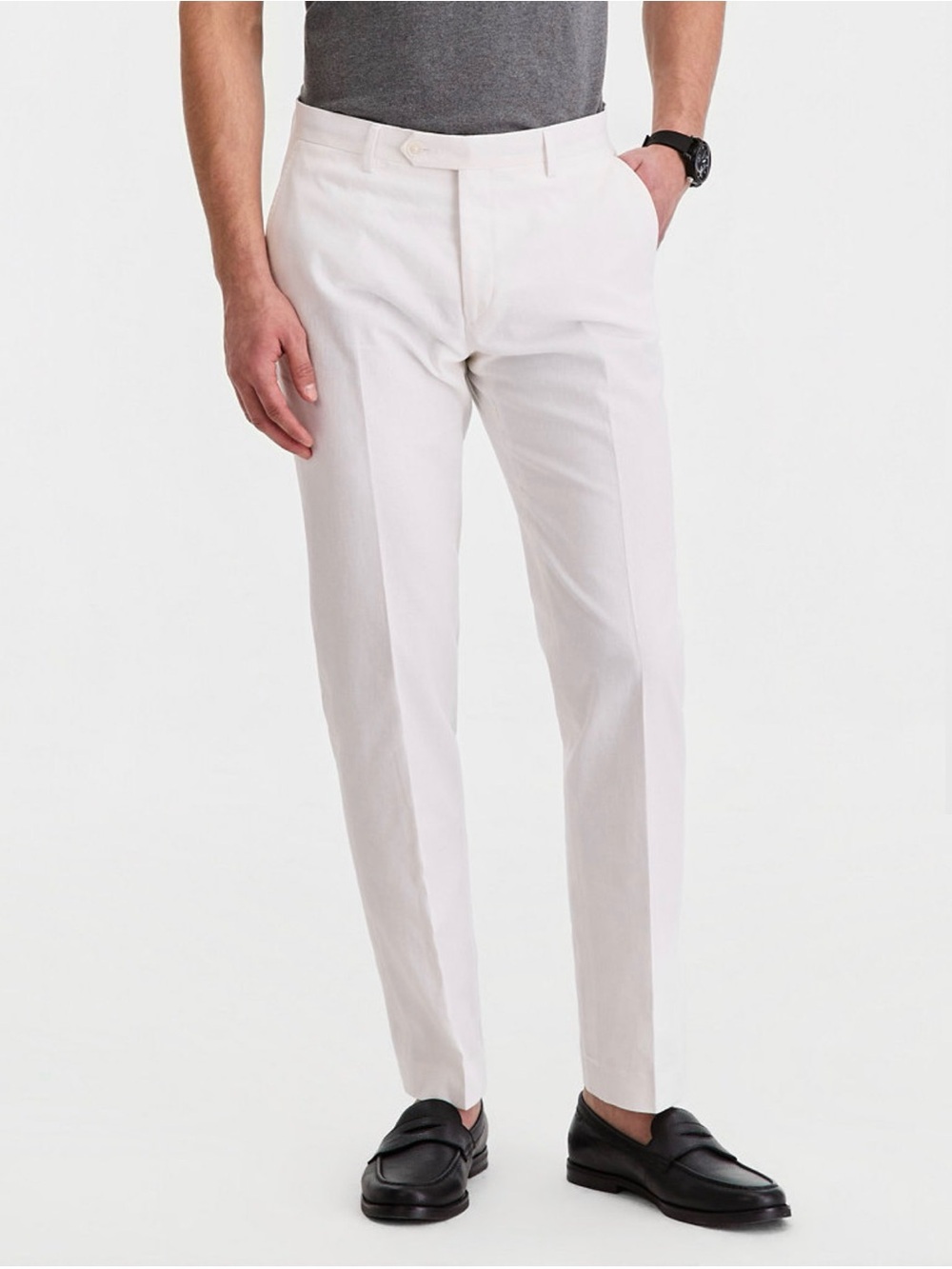 Tommy Hilfiger Men's White Slim Dress Pants